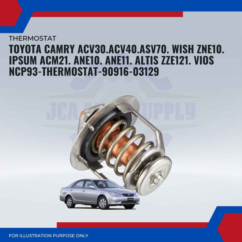 Thermostat-Toyota Camry ACV30-ACV40-ASV70-ZNE10-ACM21-ANE10-ANE11-ZZE121-Vios NCP93-90916-03129