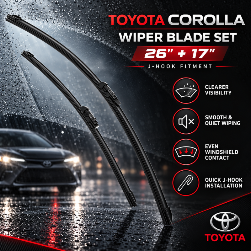 Toyota Corolla Wiper Blade 26 Inch & 17 Inch (26" & 17") J Hook