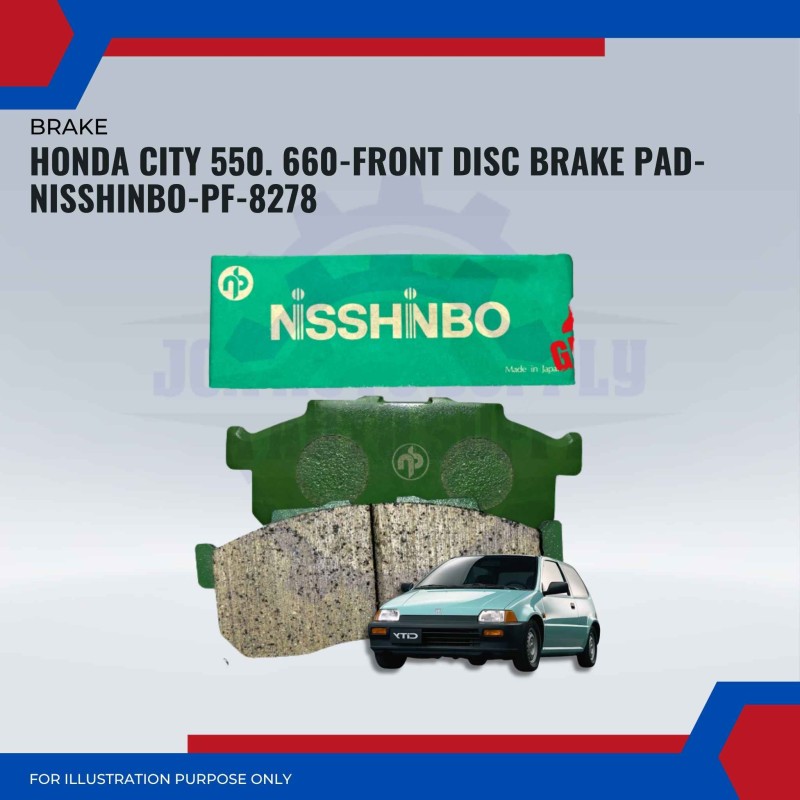 Honda City 550. 660-Front Disc Brake Pad-NISSHINBO-PF-8278