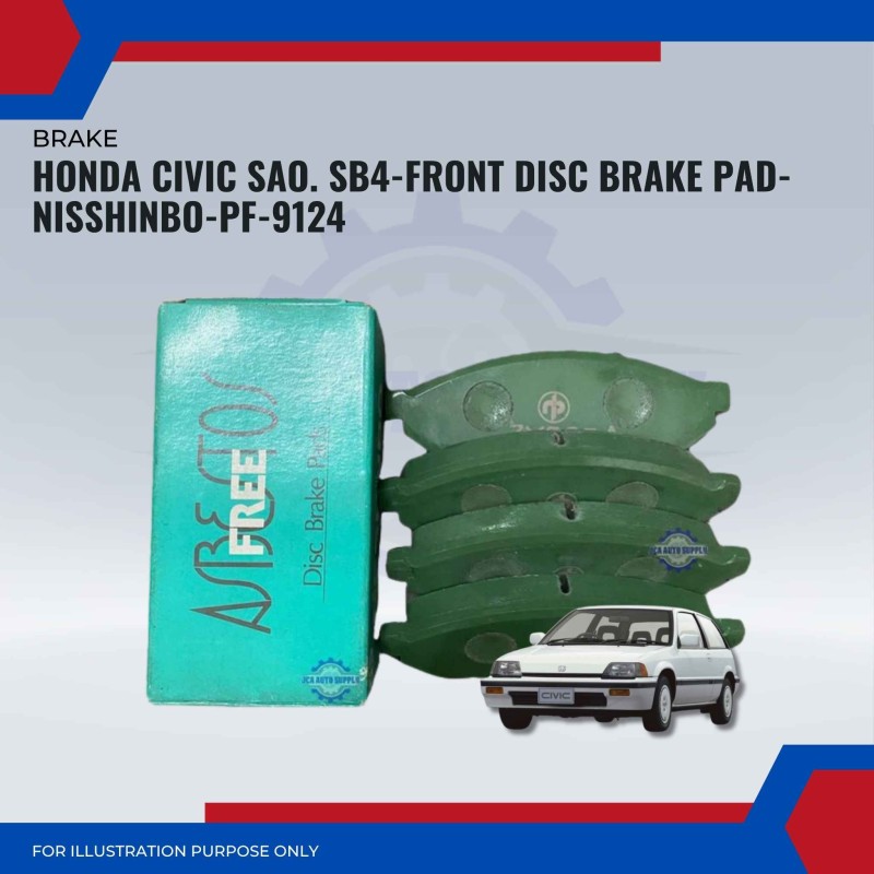 Honda Civic SAO. SB4-Front Disc Brake Pad-NISSHINBO-PF-9124