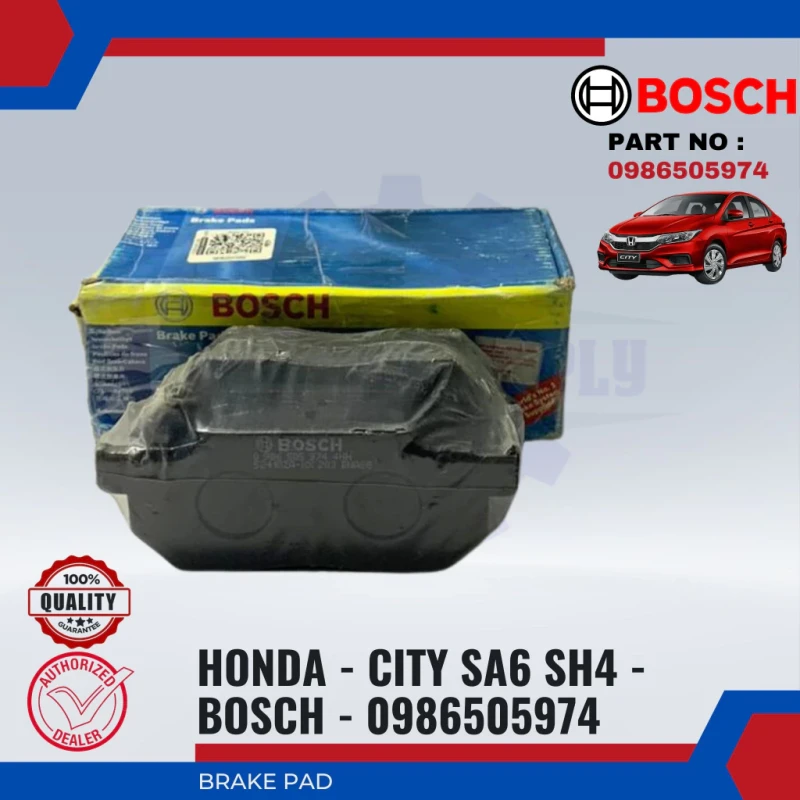 Honda Civic SR3. SR4. City SEL. Jazz SAA-Front Disc Brake Pad-BOSCH-0986505974-BP5974