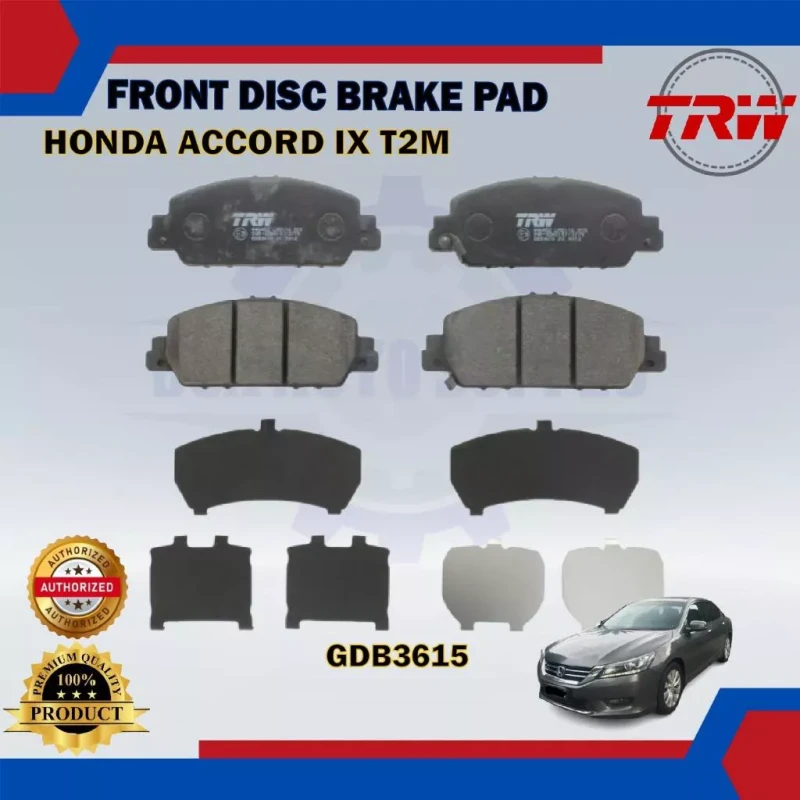 Honda Accord Gen 9 T2M. HR-V 1.8cc T7A. Odyssey RC4-Front Disc Brake Pad-TRW-GDB3615-GDB7901