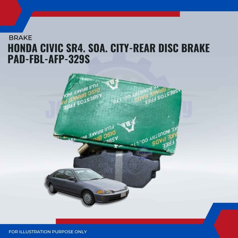 Honda Civic SR4. SOA. City-Rear Disc Brake Pad-FBL-AFP-329S