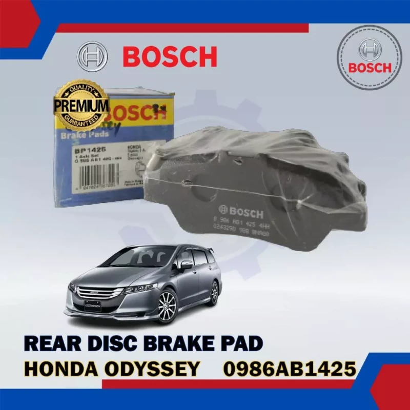 Honda Odyssey RB1. RB2 2.4 2004-Rear Disc Brake Pad-BOSCH-0986AB1425-BP1425