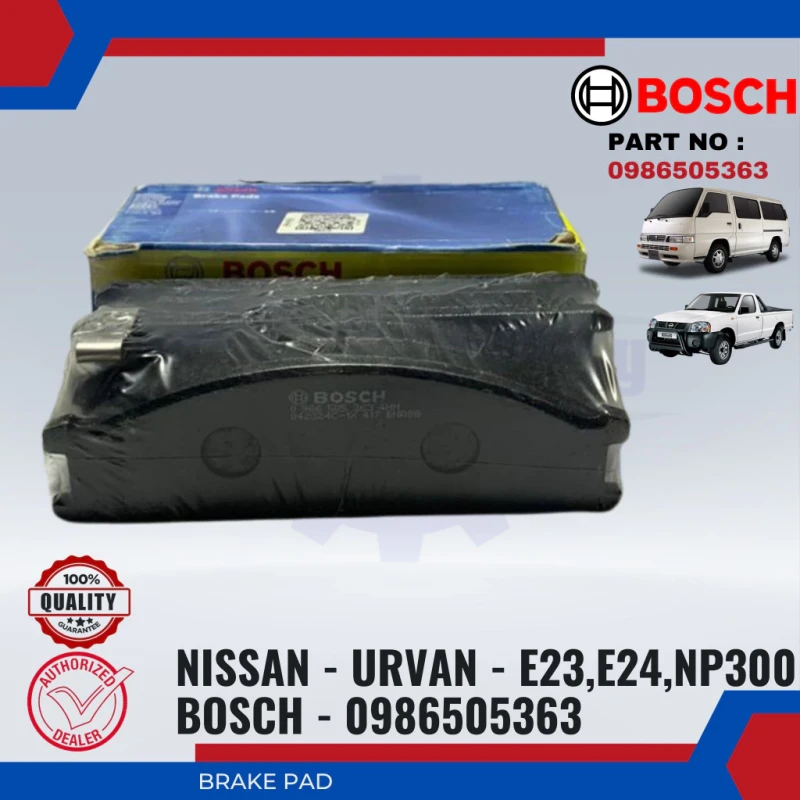 Nissan Urvan E23. E24. NP300-Front Disc Brake Pad-BOSCH-0986505363-BP-5363