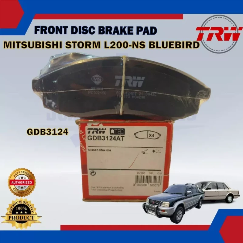 Mitsubishi Storm L200 2.5CC-A32-Nissan Maxima-Bluebird-Front Disc Brake Pad-TRW-GDB3124