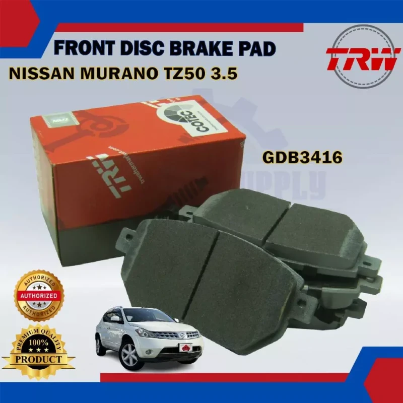 Nissan Murano TZ50 3.5cc-Altima-Front Disc Brake Pad-TRW-GDB3416