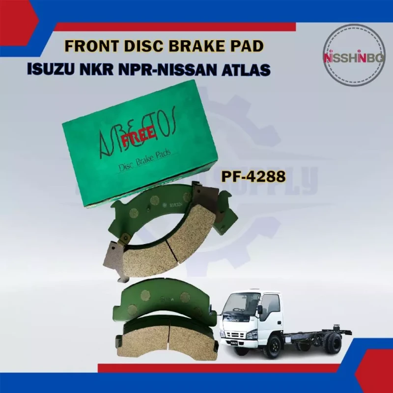 Isuzu NKR NPR-Nissan Atlas-Front Disc Brake Pad-NISSHINBO-PF4288