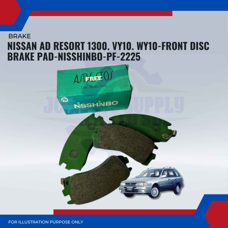 Nissan AD Resort Y10 1300. VY10. WY10-Front Disc Brake Pad-NISSHINBO-PF-2225