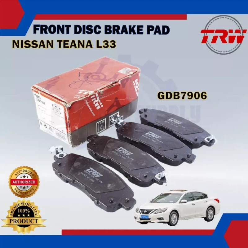Nissan Teana L33-Slyphy B18-Front Disc Brake Pad-TRW-GDB7906