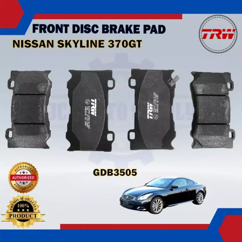 Nissan Skyline 370GT-Infiniti Q50 Q60 Q70-Front Disc Brake Pad-TRW-GDB3505