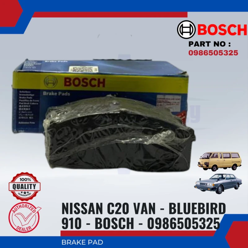 Nissan Vanette C22. Bluebird 910. U11-Front Disc Brake Pad-BOSCH-0986505325-BP5325