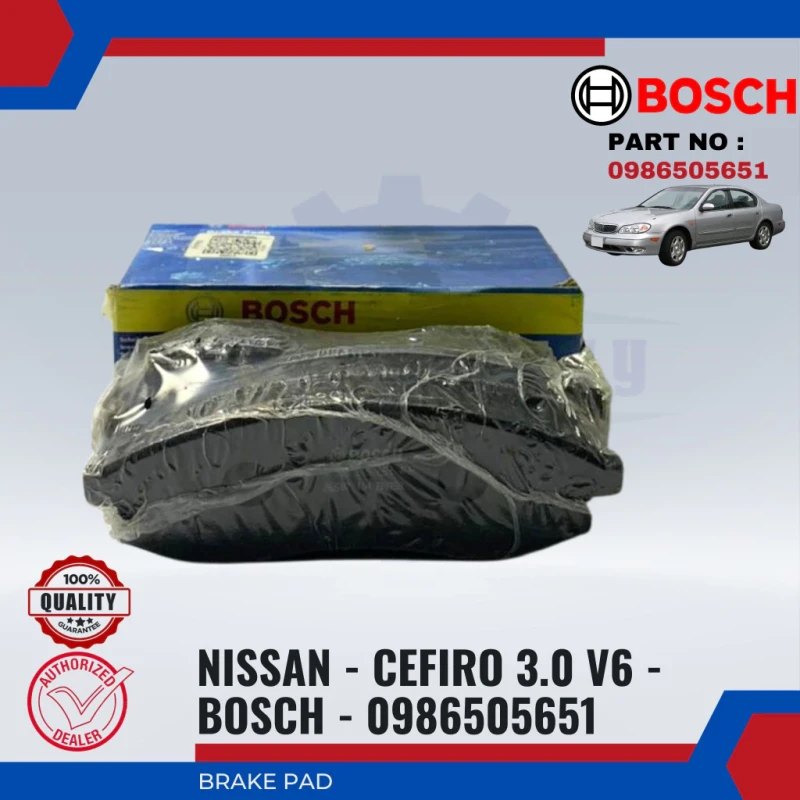 Nissan Cefiro 3.0 V6. Maxima V6-Front Disc Brake Pad-BOSCH-0986505651-BP5651