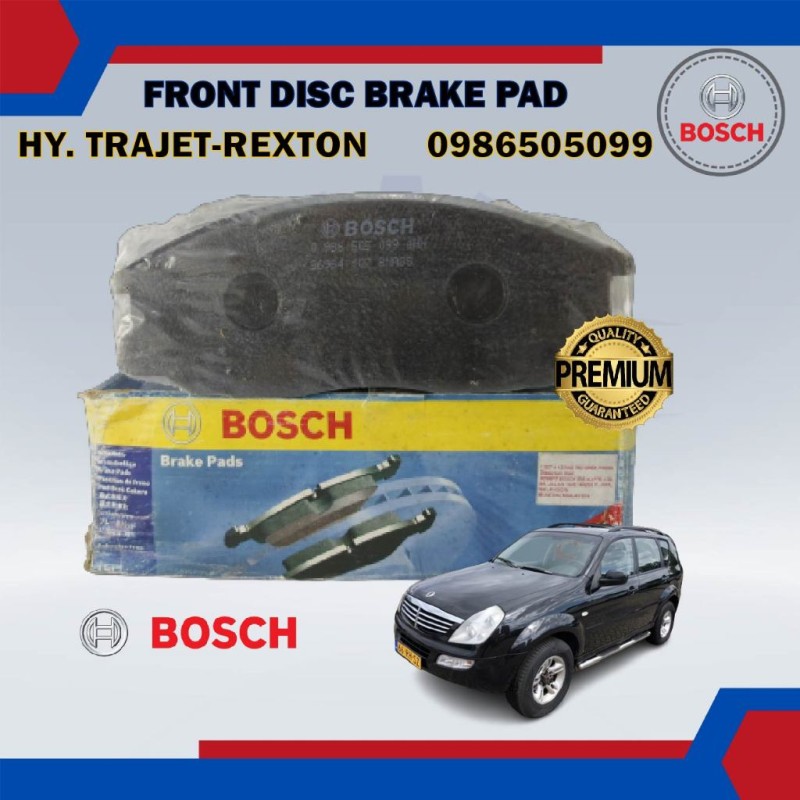 Hyundai Trajet. Ssangyong Rexton 2.7-Front Disc Brake Pad-BOSCH-0986505099-BP5099