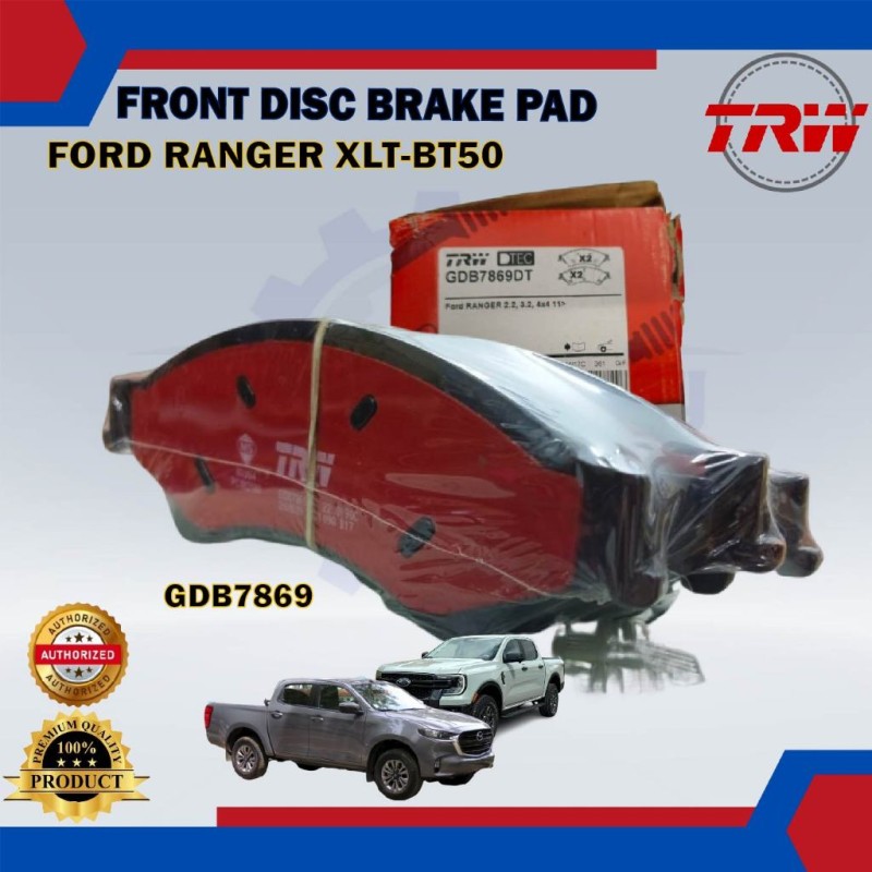 Ford Ranger XLT-BT50-Front Disc Brake Pad-TRW-GDB7869DT
