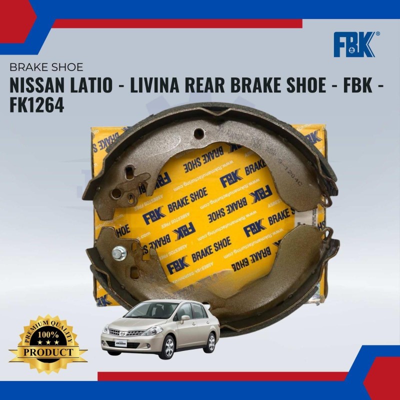 Nissan Latio-Livina Rear Brake Shoe-FBK-FK1264