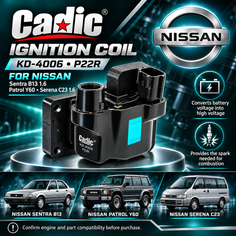 CADIC NISSAN SENTRA B13 1.6,PATROL Y60 & SERENA C23 1.6 IGNITION PLUG COIL