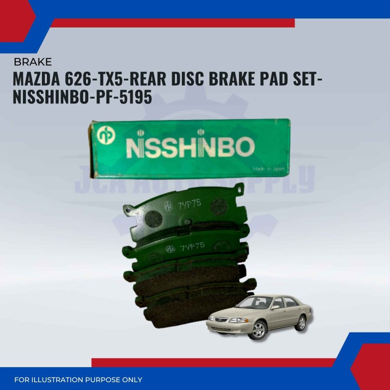 Mazda 626-TX5-Rear Disc Brake Pad Set-NISSHINBO-PF-5195