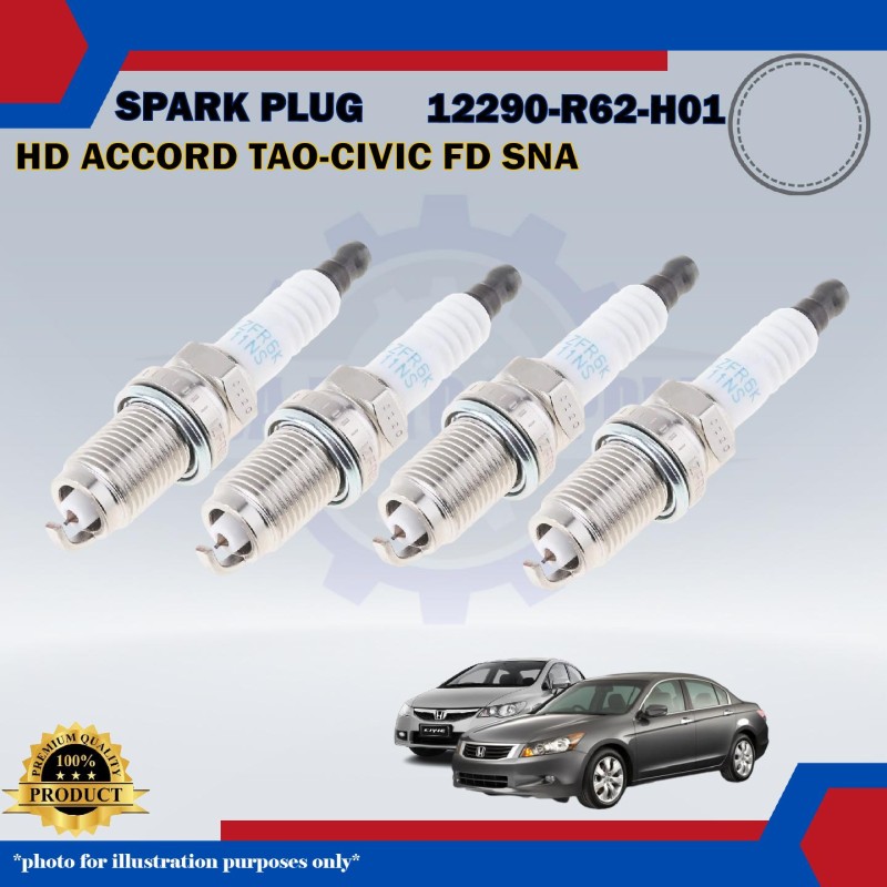 Honda Iridium Spark Plug-Honda Accord TAO-Civic FD SNA-Stream RN6-RN8-12290-R62-H01-IZFR6K11NS