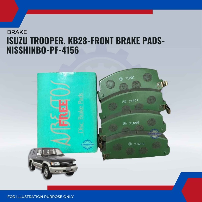 Isuzu Trooper. KB28-Front Disc Brake Pads-NISSHINBO-PF-4156