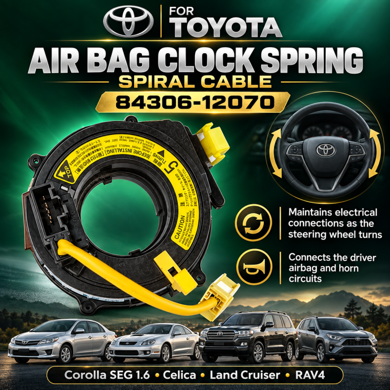 AIR BAG CLOCK SPRING/SPIRAL TOYOTA COROLLA SEG1.6 ,CELICA,LAND CRUISER & RAV4 (84306-12070)