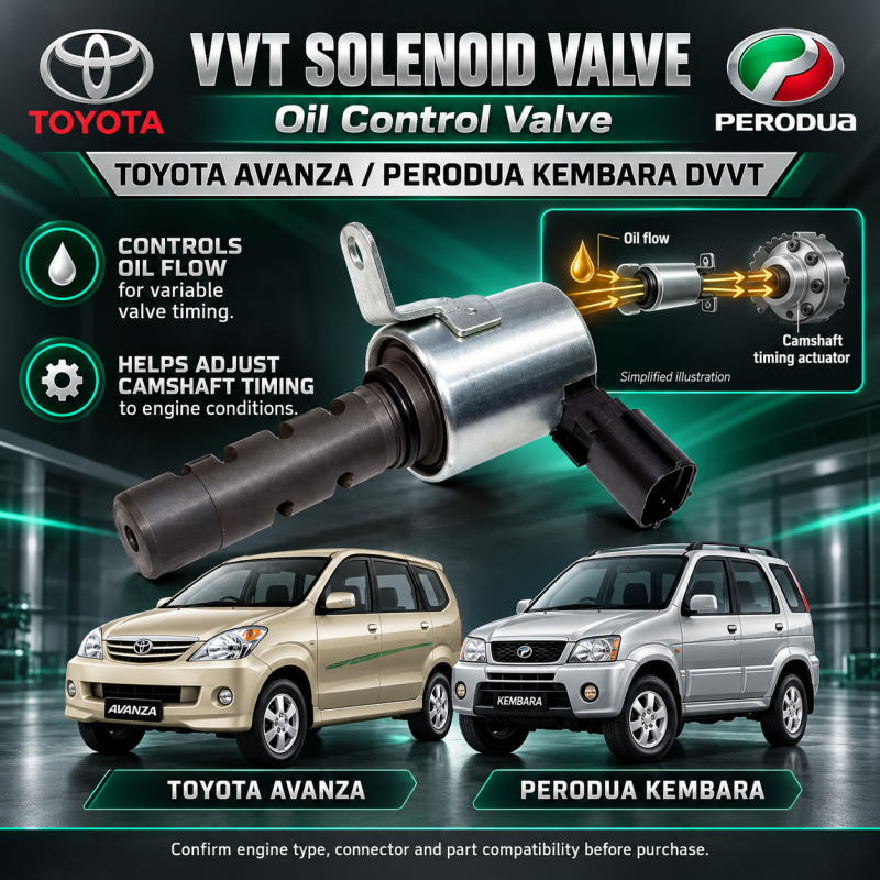 TOYOTA AVANZA & KEMBARA DVVT VVTI SOLENOID VALVE (OEM HIGH QUALITY)
