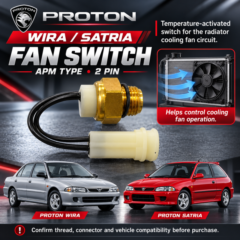Proton Wira Satria Fan Switch Apm Type 2Pin MR127336