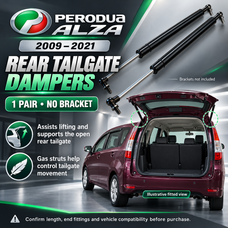 (1Pair) Original Perodua Alza 2009-2021 Rear Bonnet Damper Absorber (No Bracket) 68950-BZ210-SET
