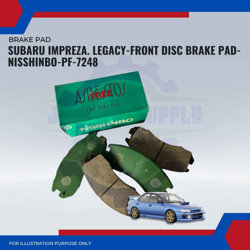 Subaru Impreza. Legacy-Front Disc Brake Pad-NISSHINBO-PF-7248