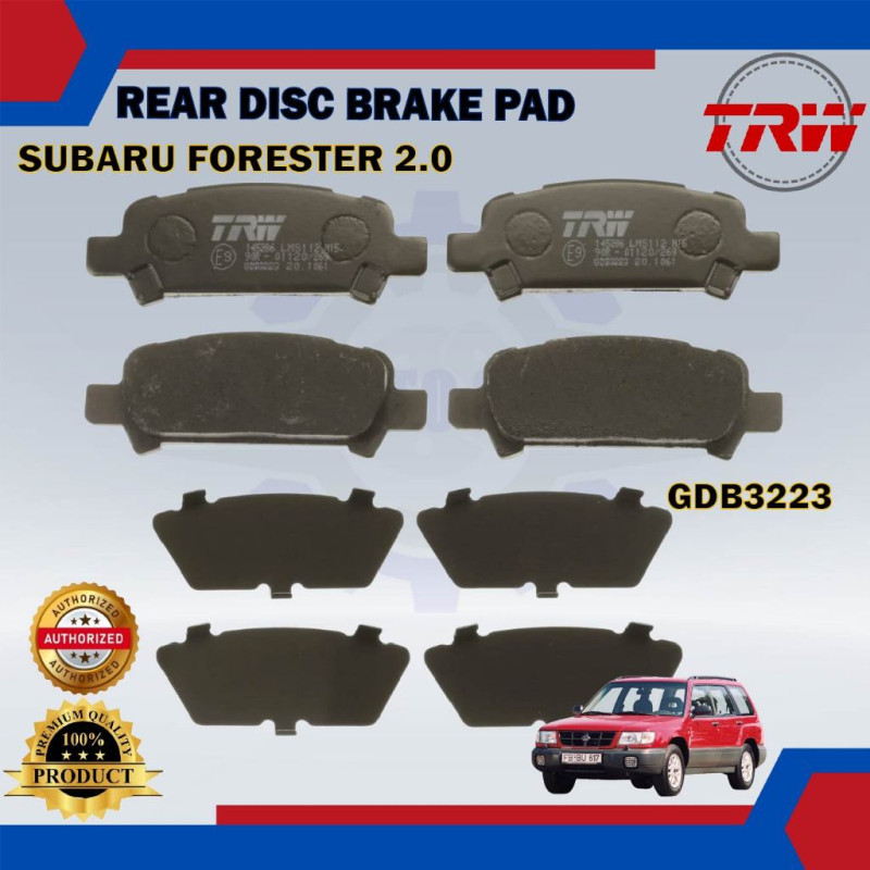 Subaru Forester SF SG. Impreza. Legacy-Rear Disc Brake Pad-TRW-GDB3223