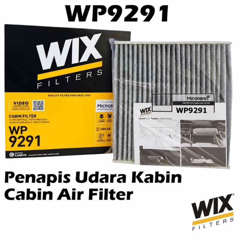 WIX BY MANN And HUMMEL Carbon Cabin Air Filter WP9291 Toyota Hilux KUN25 Vios NCP93 NCP150 Camry ACV40 Alphard ANH20