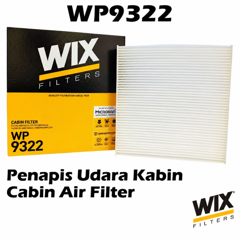 WIX BY MANN And HUMMEL Carbon Cabin Air Filter WP9323 Mitsubishi Triton KB VGT / KL, Lancer CY4A, ASX, Proton Inspira
