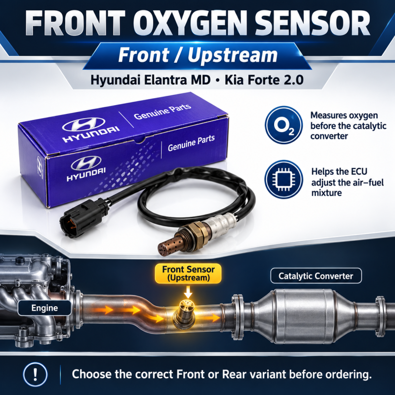 Oxygen Sensor / O2 Sensor / Exhaust Sensor Front Hyundai Elantra MD / Kia Forte 2.0