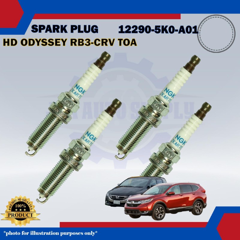 Honda Iridium Spark Plug-Honda Odyssey RB3-RC4-CRV TOA-Accord 2.4cc-12290-5K0-A01-ILZKAR7E11S