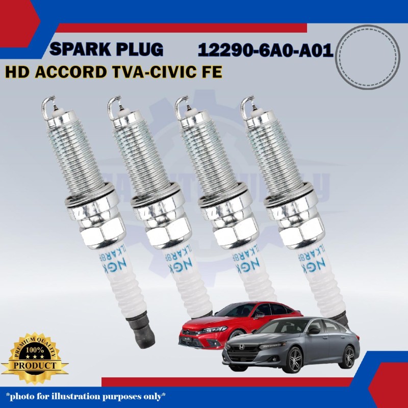 Honda Double Iridium Spark Plug-Honda Accord TVA-CV1-Civic FE-12290-6A0-A01-DILKAR8P8SY